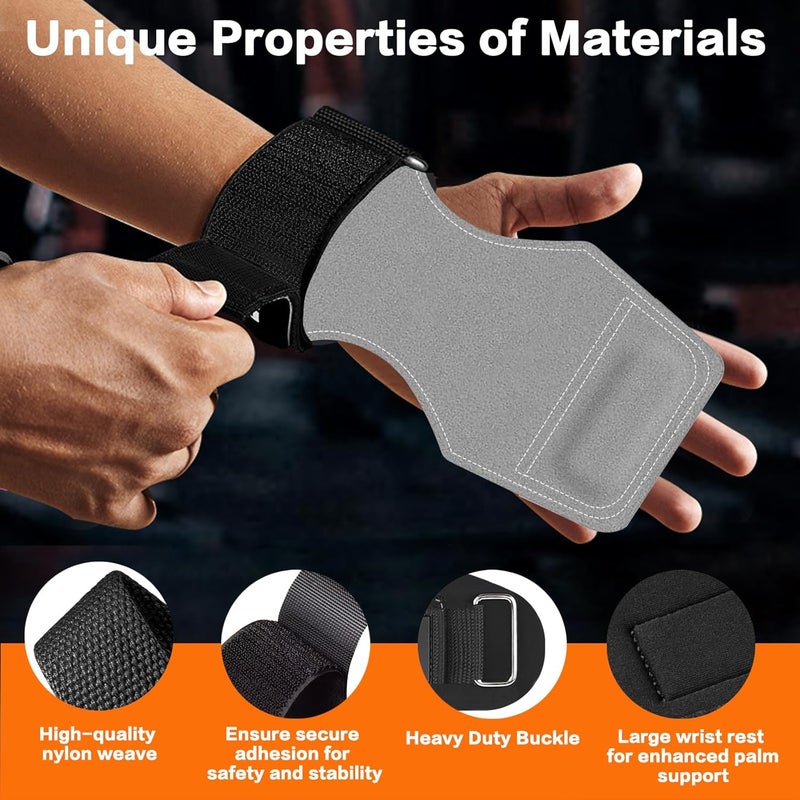 Bbtops Weight Lifting Wrist Strap, Double-Layer Leather Wrist Straps for Gym Strength Training Weightlifting,Deadlift and Powerlifting, Enhance Grip Strength Neoprene Padding Gym Workout Lifting Straps for Men & Women (Pair) - Image 3
